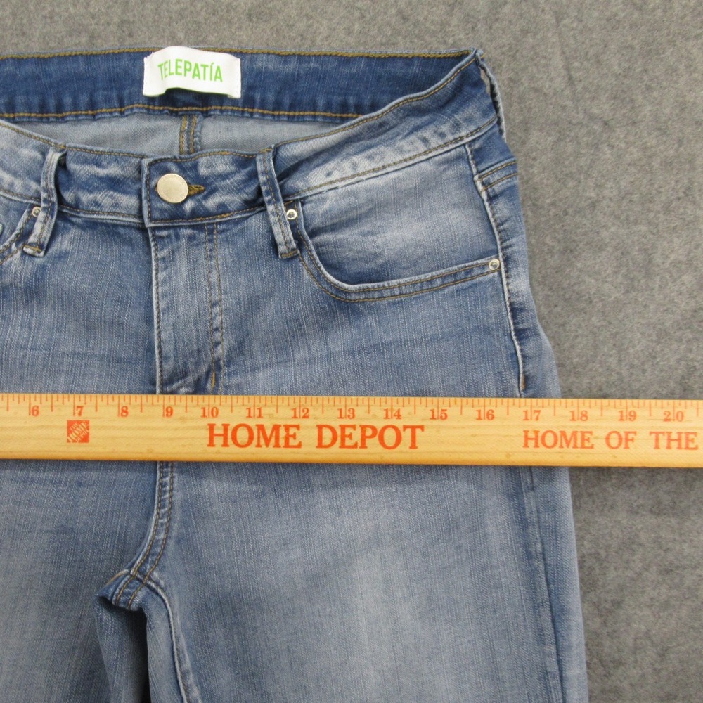 Telepatia Womens Bootcut Jean Size 9/29 (Measures 29x31) Light Wash Stretch - Picture 4 of 11